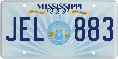 MS license plate JEL883