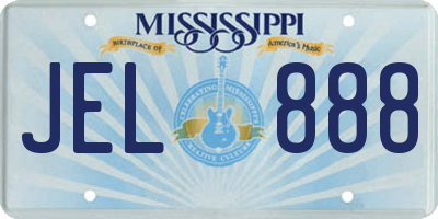 MS license plate JEL888