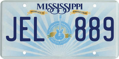 MS license plate JEL889