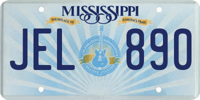 MS license plate JEL890