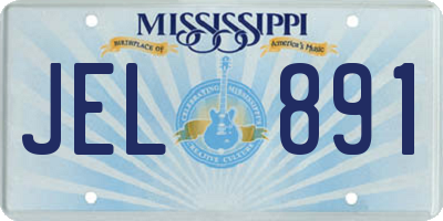 MS license plate JEL891