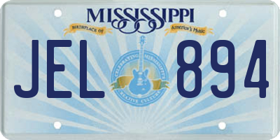 MS license plate JEL894