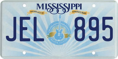 MS license plate JEL895