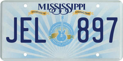 MS license plate JEL897
