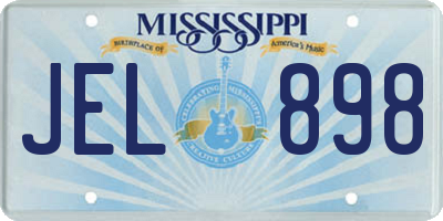 MS license plate JEL898