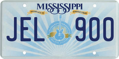 MS license plate JEL900