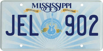 MS license plate JEL902
