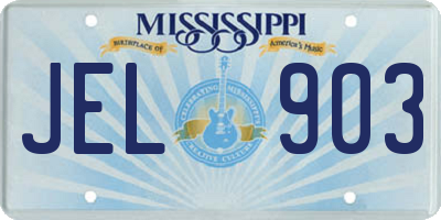 MS license plate JEL903