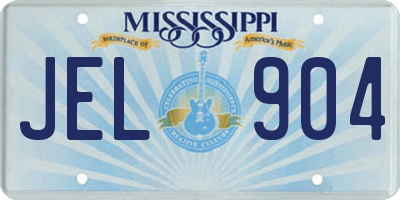 MS license plate JEL904