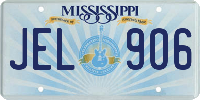MS license plate JEL906