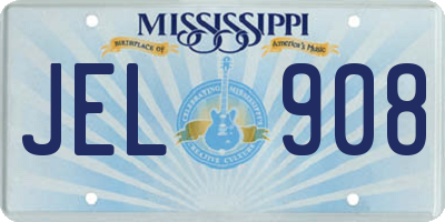 MS license plate JEL908