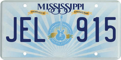 MS license plate JEL915