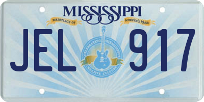 MS license plate JEL917