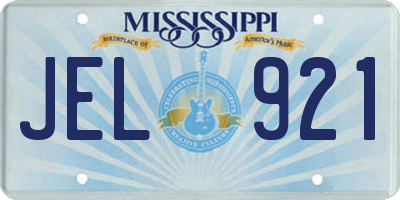 MS license plate JEL921