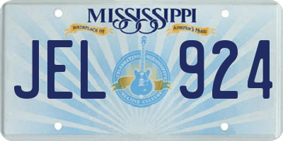 MS license plate JEL924