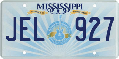 MS license plate JEL927