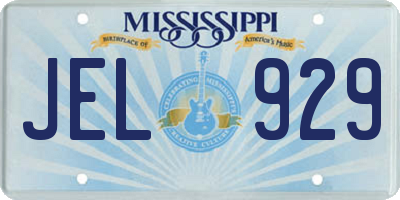 MS license plate JEL929