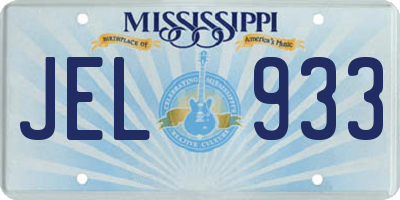 MS license plate JEL933