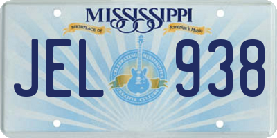MS license plate JEL938