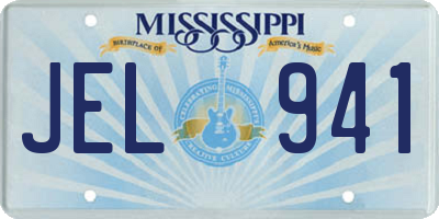 MS license plate JEL941