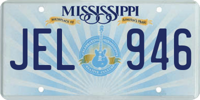 MS license plate JEL946