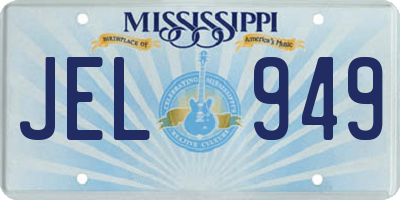 MS license plate JEL949