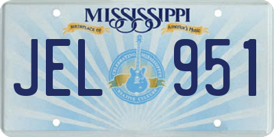 MS license plate JEL951