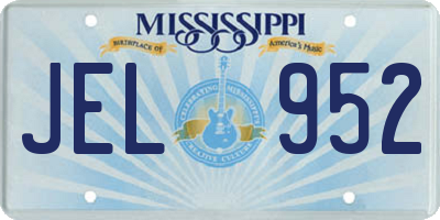 MS license plate JEL952