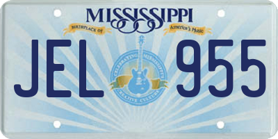 MS license plate JEL955