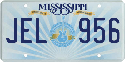 MS license plate JEL956