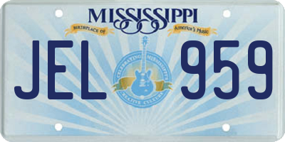 MS license plate JEL959