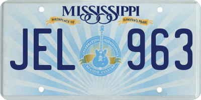 MS license plate JEL963