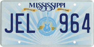 MS license plate JEL964