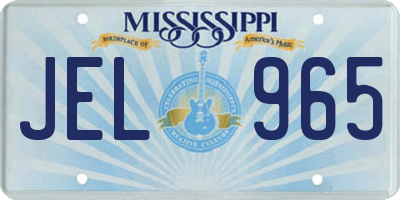 MS license plate JEL965