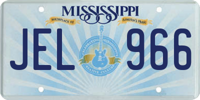 MS license plate JEL966