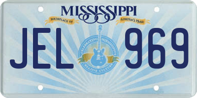 MS license plate JEL969