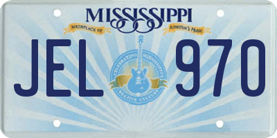 MS license plate JEL970