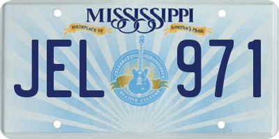 MS license plate JEL971