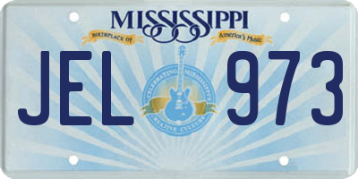 MS license plate JEL973
