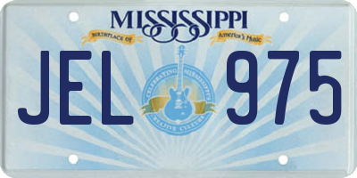 MS license plate JEL975