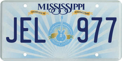MS license plate JEL977
