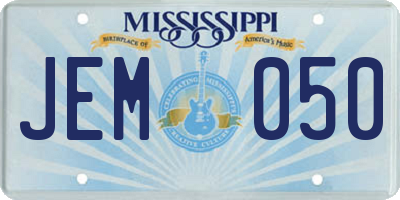 MS license plate JEM050