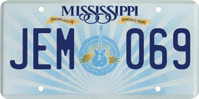 MS license plate JEM069
