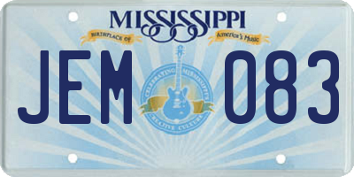 MS license plate JEM083