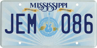 MS license plate JEM086