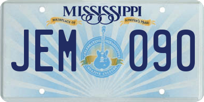 MS license plate JEM090