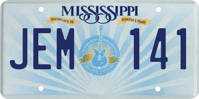 MS license plate JEM141
