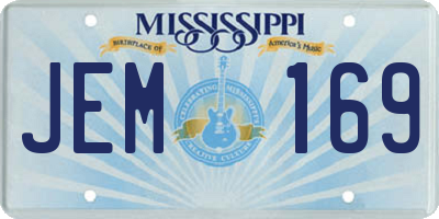 MS license plate JEM169