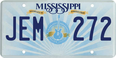 MS license plate JEM272
