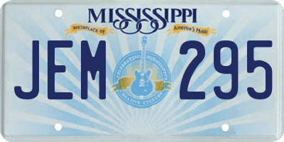 MS license plate JEM295